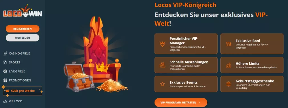 Locowin Casino Willkommensbonus 500€ und Freispiele